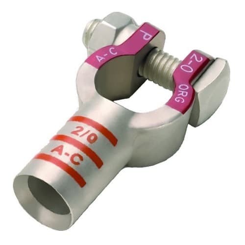 FTZ® 18173 Battery Terminal, Straight Barrel Pure Copper, 1-1/2 in Stud, 2/0 ga